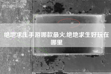 绝地求生手游哪款最火,绝地求生好玩在哪里