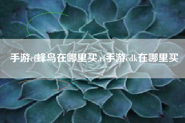 手游cf蜂鸟在哪里买,cf手游cdk在哪里买