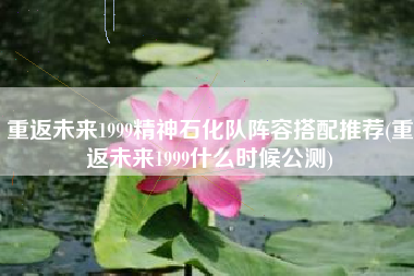 重返未来1999精神石化队阵容搭配推荐(重返未来1999什么时候公测)
