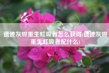 遗迹灰烬重生虹吸者怎么获得(遗迹灰烬重生虹吸者配什么)