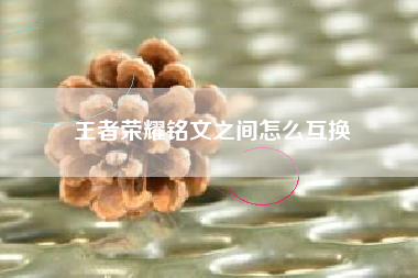 王者荣耀铭文之间怎么互换