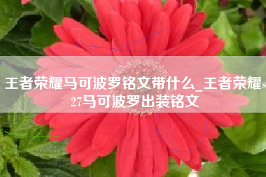 王者荣耀马可波罗铭文带什么_王者荣耀s27马可波罗出装铭文