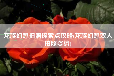龙族幻想拍照探索点攻略(龙族幻想双人拍照姿势)