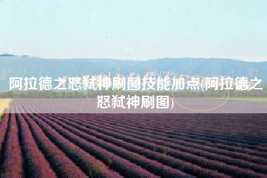 阿拉德之怒弑神刷图技能加点(阿拉德之怒弑神刷图)