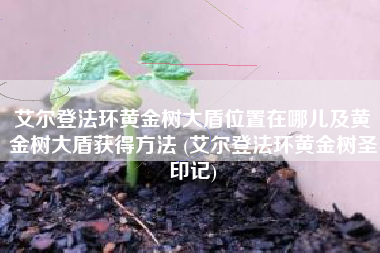 艾尔登法环黄金树大盾位置在哪儿及黄金树大盾获得方法 (艾尔登法环黄金树圣印记)