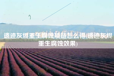 遗迹灰烬重生腐蚀项链怎么得(遗迹灰烬重生腐蚀效果)