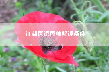 江湖医馆香帅解锁条件