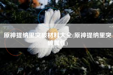 原神提纳里突破材料大全(原神提纳里突破属性)