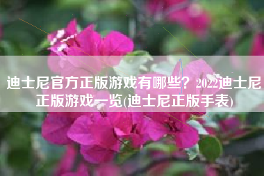 迪士尼官方正版游戏有哪些？2022迪士尼正版游戏一览(迪士尼正版手表)