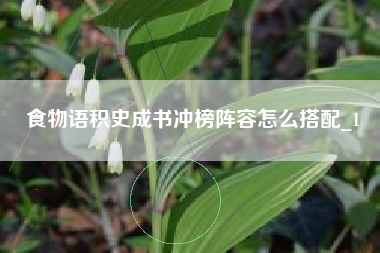 食物语积史成书冲榜阵容怎么搭配_1