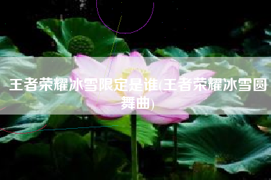 王者荣耀冰雪限定是谁(王者荣耀冰雪圆舞曲)