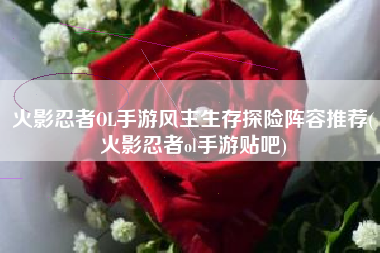 火影忍者OL手游风主生存探险阵容推荐(火影忍者ol手游贴吧)