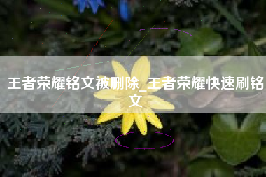 王者荣耀铭文被删除_王者荣耀快速刷铭文