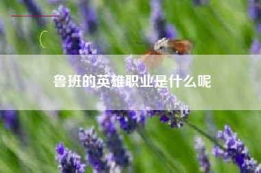 鲁班的英雄职业是什么呢