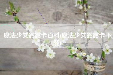 魔法少女露露卡百科(魔法少女露露卡下载)
