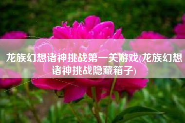 龙族幻想诸神挑战第一关游戏(龙族幻想诸神挑战隐藏箱子)