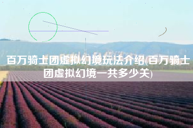 百万骑士团虚拟幻境玩法介绍(百万骑士团虚拟幻境一共多少关)