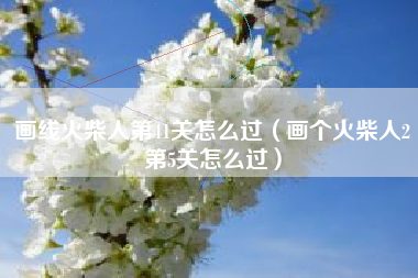 画线火柴人第41关怎么过（画个火柴人2第5关怎么过）