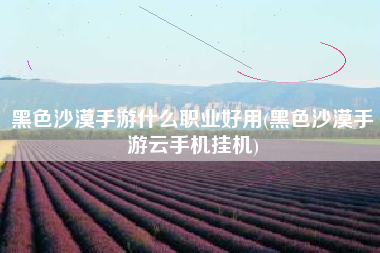 黑色沙漠手游什么职业好用(黑色沙漠手游云手机挂机)