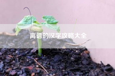 离谱的汉字攻略大全
