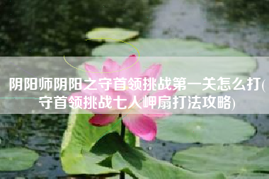 阴阳师阴阳之守首领挑战第一关怎么打(守首领挑战七人岬扇打法攻略)