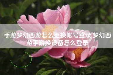 手游梦幻西游怎么更换帐号登录,梦幻西游手游换设备怎么登录