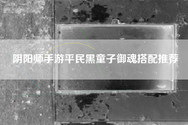 阴阳师手游平民黑童子御魂搭配推荐
