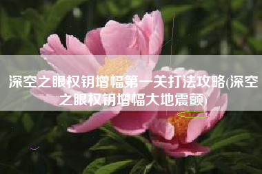深空之眼权钥增幅第一关打法攻略(深空之眼权钥增幅大地震颤)