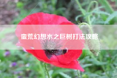 蛮荒幻想水之巨树打法攻略