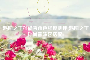 鸿图之下孙尚香角色强度测评(鸿图之下孙尚香阵容搭配)