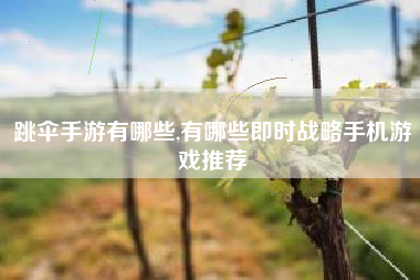 跳伞手游有哪些,有哪些即时战略手机游戏推荐