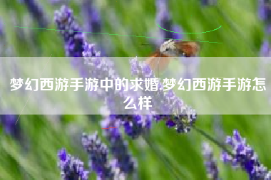 梦幻西游手游中的求婚,梦幻西游手游怎么样