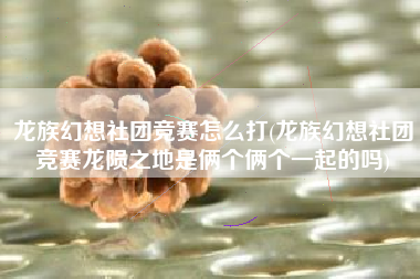 龙族幻想社团竞赛怎么打(龙族幻想社团竞赛龙陨之地是俩个俩个一起的吗)