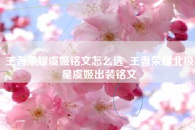 王者荣耀虞姬铭文怎么选_王者荣耀北极星虞姬出装铭文