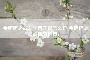 金铲铲之战2.8学者阵容怎么玩(金铲铲之战阵容推荐)