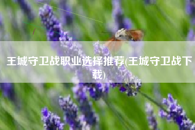 王城守卫战职业选择推荐(王城守卫战下载)