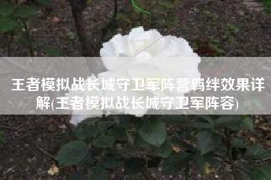 王者模拟战长城守卫军阵营羁绊效果详解(王者模拟战长城守卫军阵容)