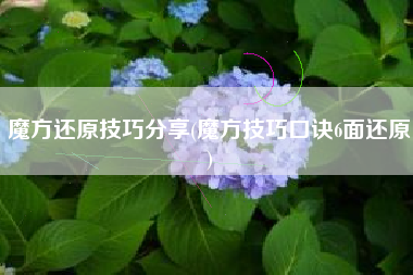魔方还原技巧分享(魔方技巧口诀6面还原)