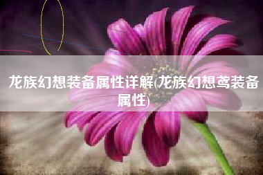 龙族幻想装备属性详解(龙族幻想鸢装备属性)