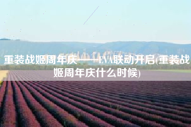 重装战姬周年庆——EVA联动开启(重装战姬周年庆什么时候)