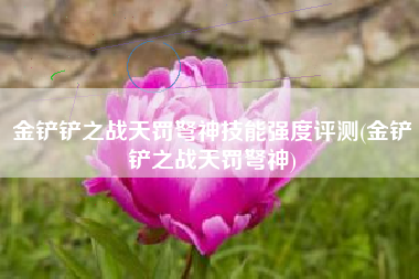 金铲铲之战天罚弩神技能强度评测(金铲铲之战天罚弩神)