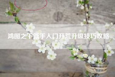 鸿图之下新手入门开荒升级技巧攻略