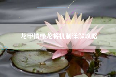 龙甲情缘龙将机制详解攻略