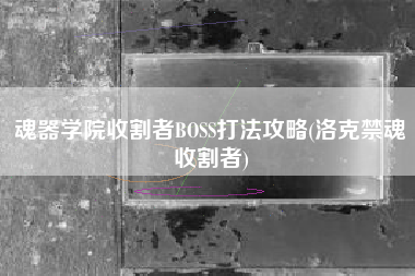 魂器学院收割者BOSS打法攻略(洛克禁魂收割者)