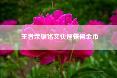 王者荣耀铭文快速获得金币