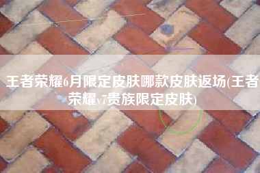 王者荣耀6月限定皮肤哪款皮肤返场(王者荣耀v7贵族限定皮肤)