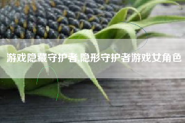 游戏隐藏守护者,隐形守护者游戏女角色