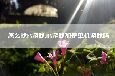 怎么找h5游戏,H5游戏都是单机游戏吗