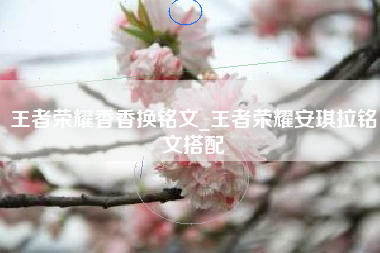 王者荣耀香香换铭文_王者荣耀安琪拉铭文搭配