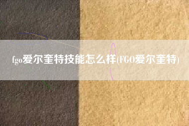 fgo爱尔奎特技能怎么样(FGO爱尔奎特)